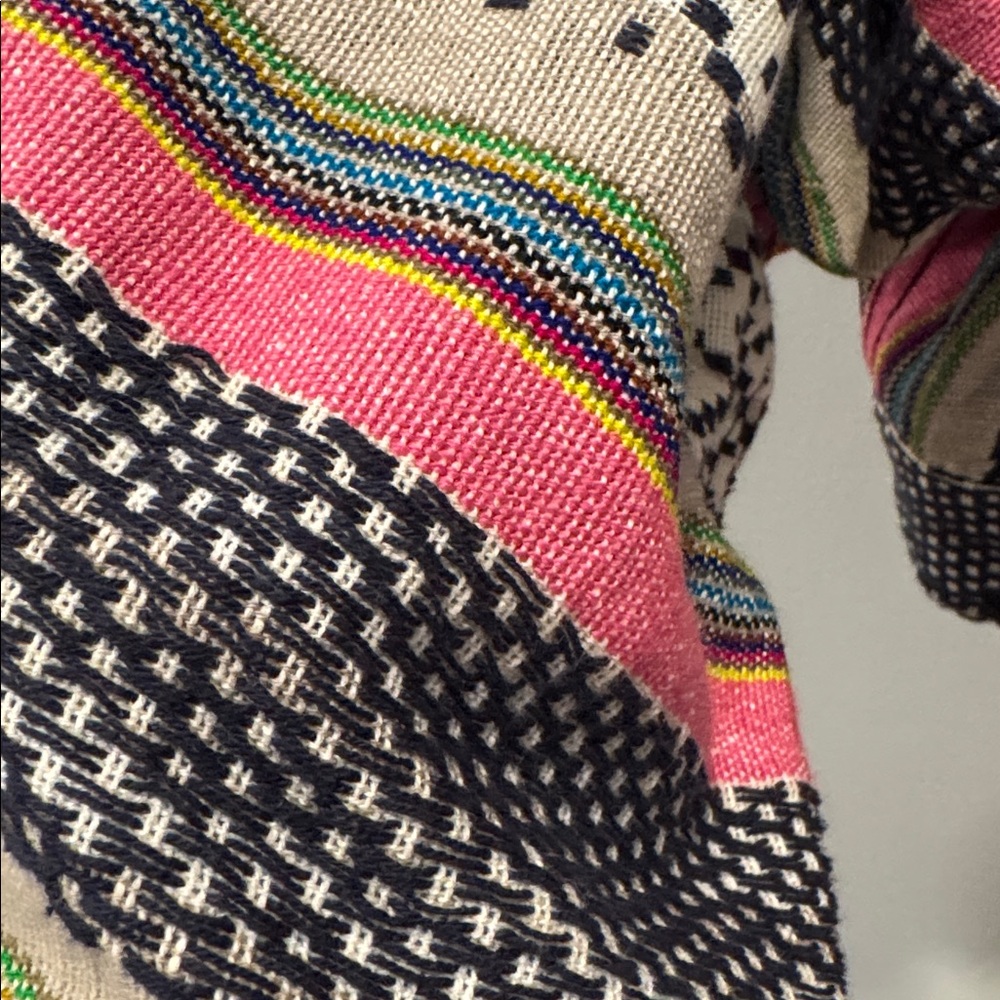 Free People Pink Multi Striped Dolman jacket Open-Front - Picture 8 of 8
